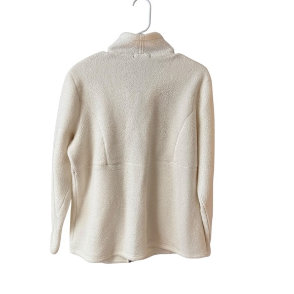 L. L. Bean Katadin Fleece Jacket Sweater Size LG Cream Zip Up Outdoors Hiking - Picture 10 of 11